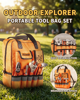 Eohemeral durable tool bag keeps items portable during outdoor activities.