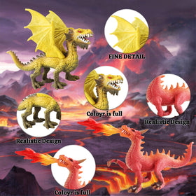 EOIVSH versatile dragon figures for classrooms, dioramas, and gifts.