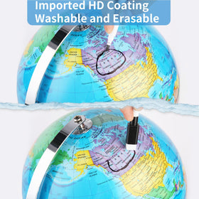 Eolivees large globe with high-definition map supports interactive learning.