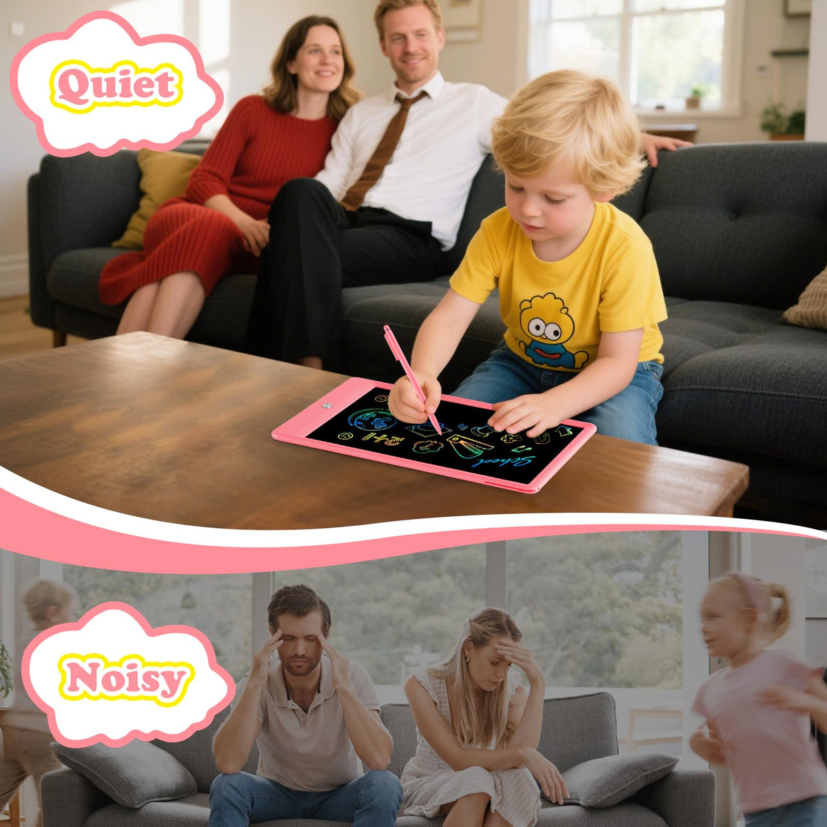 EooCoo portable tablet fits backpacks for travel doodling