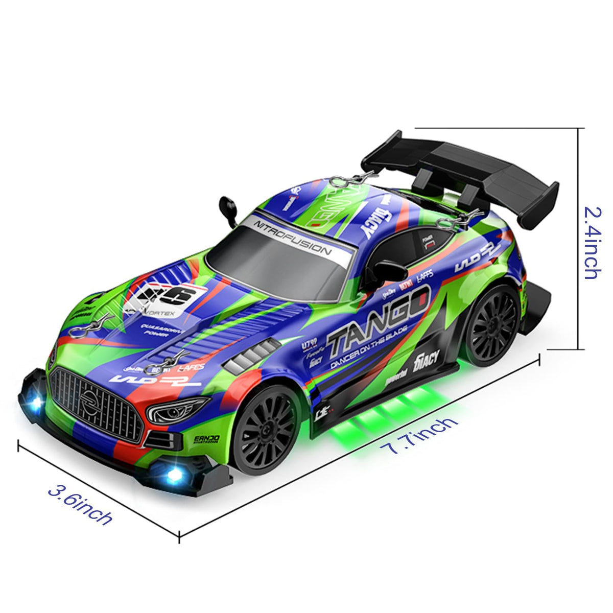 EOQIFJM Drift RC Car durable PVC body with impact resistance