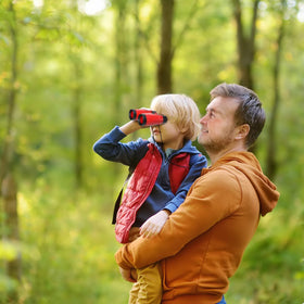 Eorbow binoculars support birdwatching, sightseeing, and camping adventures for kids.