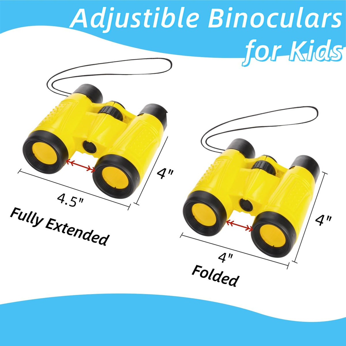 Eorbow kids binoculars with neck strap for hands-free carrying during adventures.