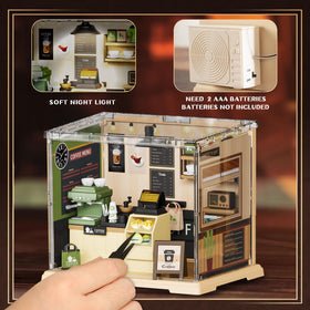 EP EXERCISE N PLAY Battery box and light bulb add ambient glow to the finished scene.