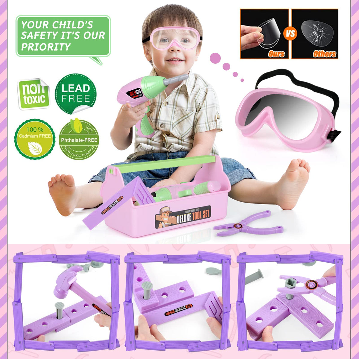 EP EXERCISE N PLAY hammer and nails for hands-on building fun.