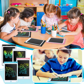 Epakh LCD writing tablet for kids with light red border for creativity