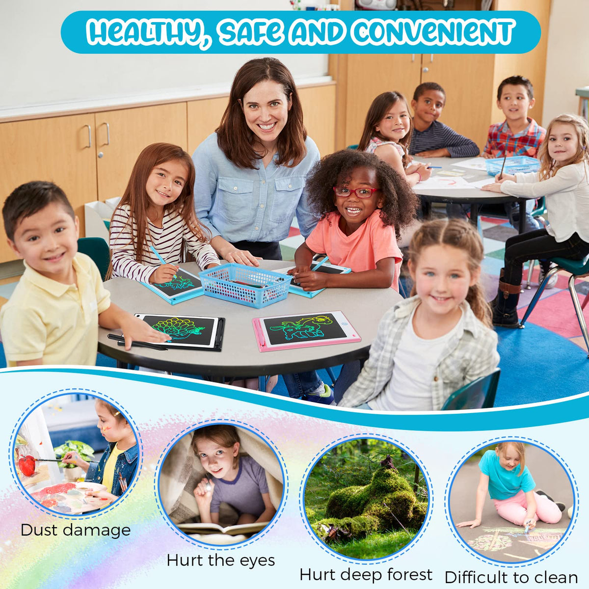 Epakh portable LCD tablet 93g easy to carry and use anywhere