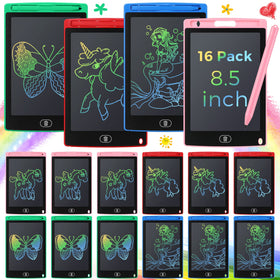 Epakh 16pcs LCD writing tablet blue, ideal for drawing and learning on the go.