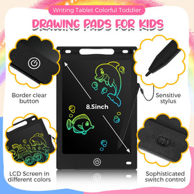 Epakh kids LCD writing tablet in side view, slim design and rounded corners