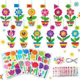 Epakh 36-set potted flower craft kit with vivid colors for DIY arts and gifts