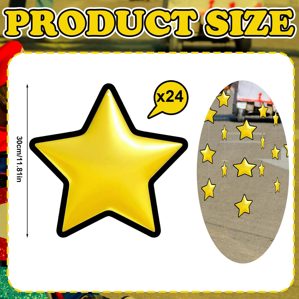Epakh double-sided laminated star for durable party decor