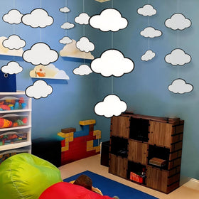 Epakh double-sided printed cloud decoration adds color from every angle.