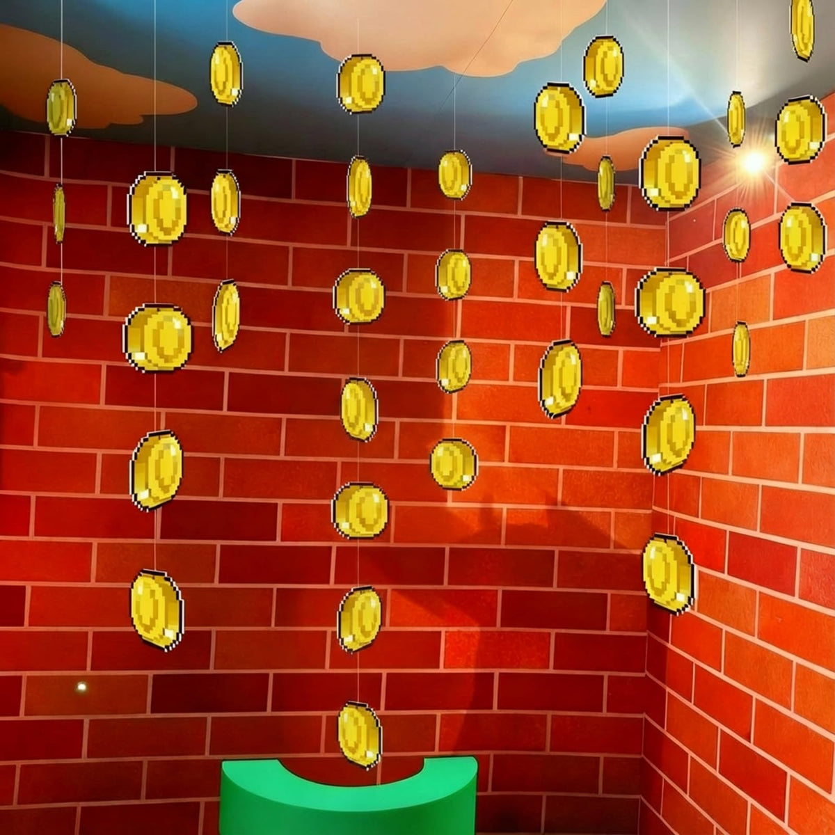 Epakh gold-themed home decor elevates video game party vibes