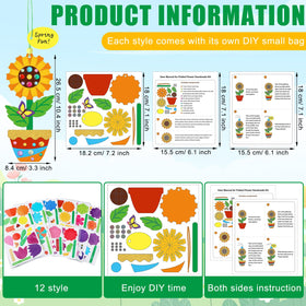 Epakh paper stickers with petals centers and leaves for bouquet decorations