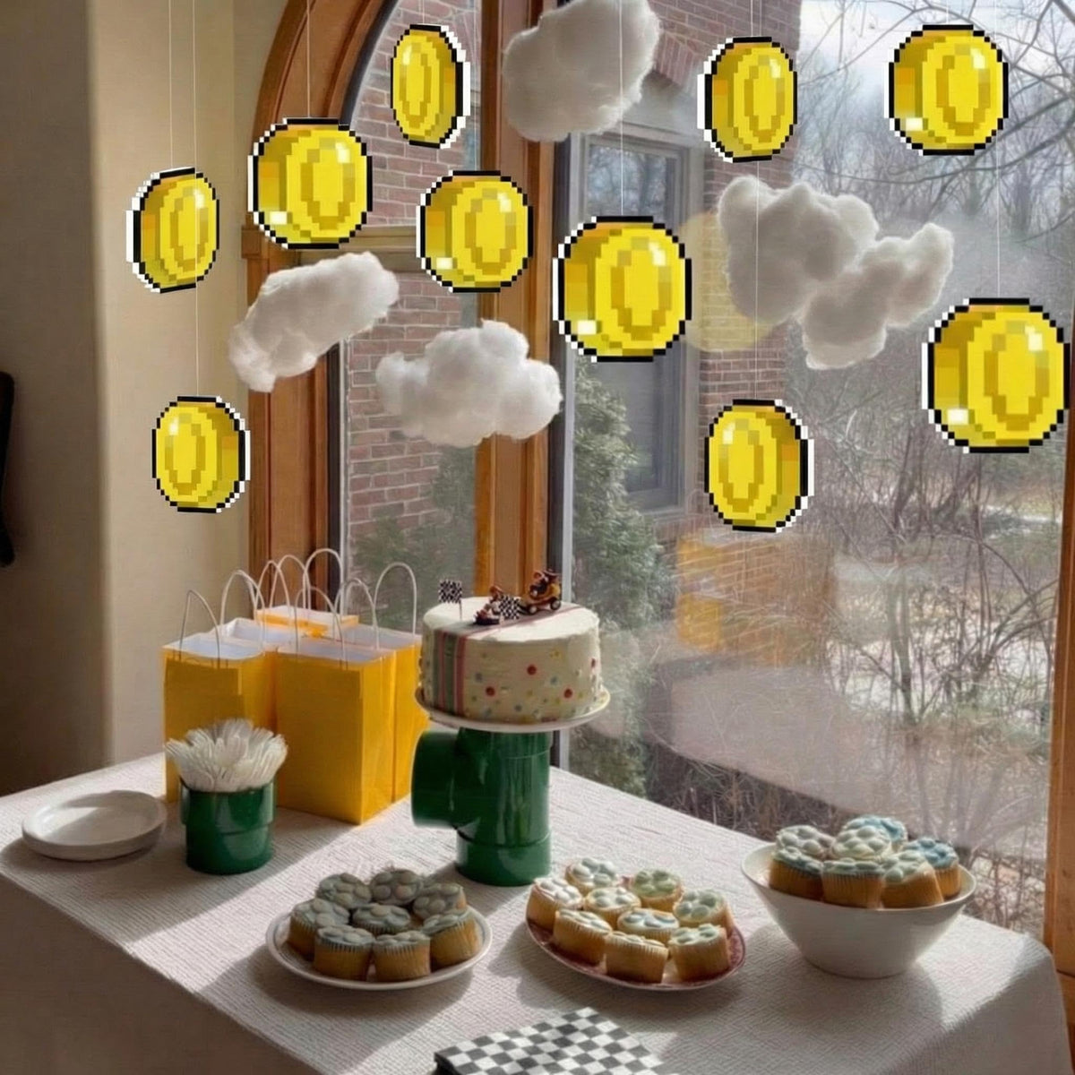 Epakh Super Brothers 3D cloud hanging enhances ceiling decoration with depth