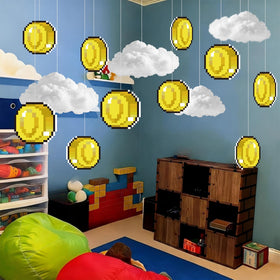 Epakh Super Brothers ceiling and wall decoration creates layered room depth