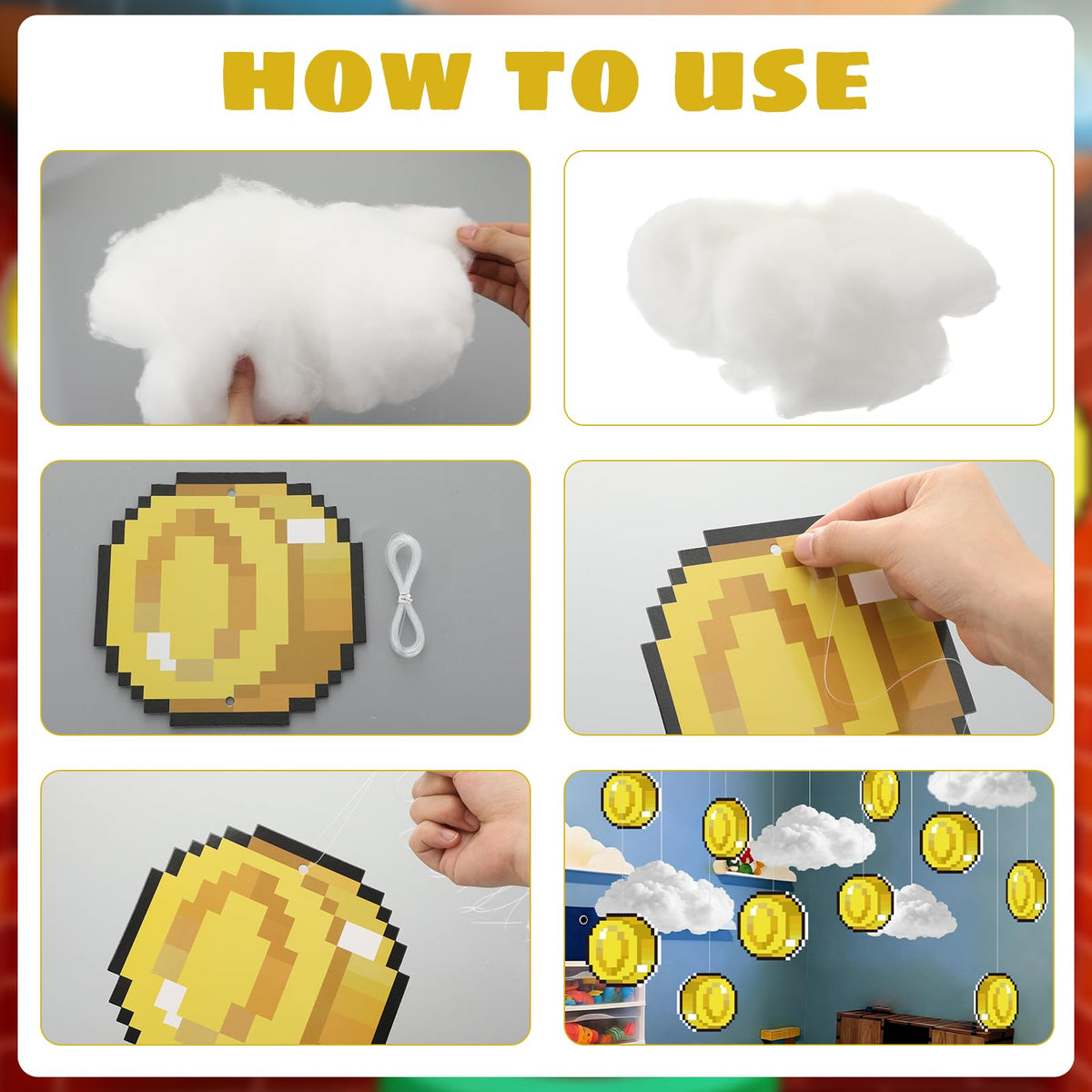Epakh Super Brothers decor kit opened for quick and easy setup