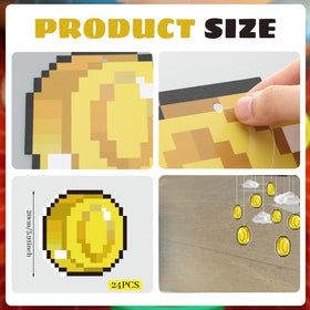 Epakh Super Brothers game-theme banner in gold and white for party backdrop