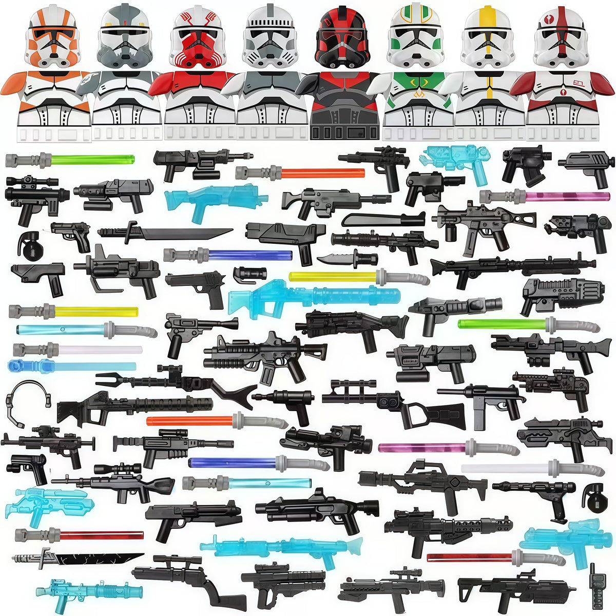 Epazisoh military minifigures helmet masks for immersive play.