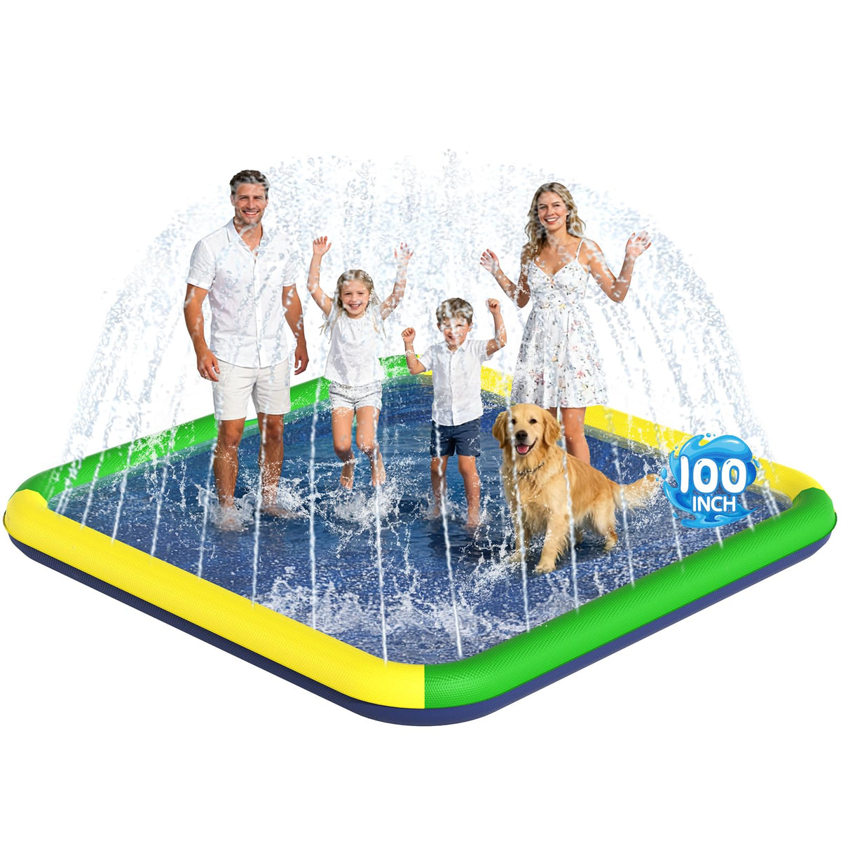 EPN Splash Pad 100-inch extra large for energetic backyard play.
