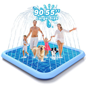 EPN Splash Pad in backyard full view for spacious kid and pet play