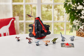 Epoch Games Jurassic World Shaky Volcano: Pteranodon soaring above volcano scene.