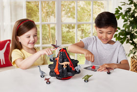 Epoch Games Jurassic World Shaky Volcano: two to four players enjoy friendly competition.