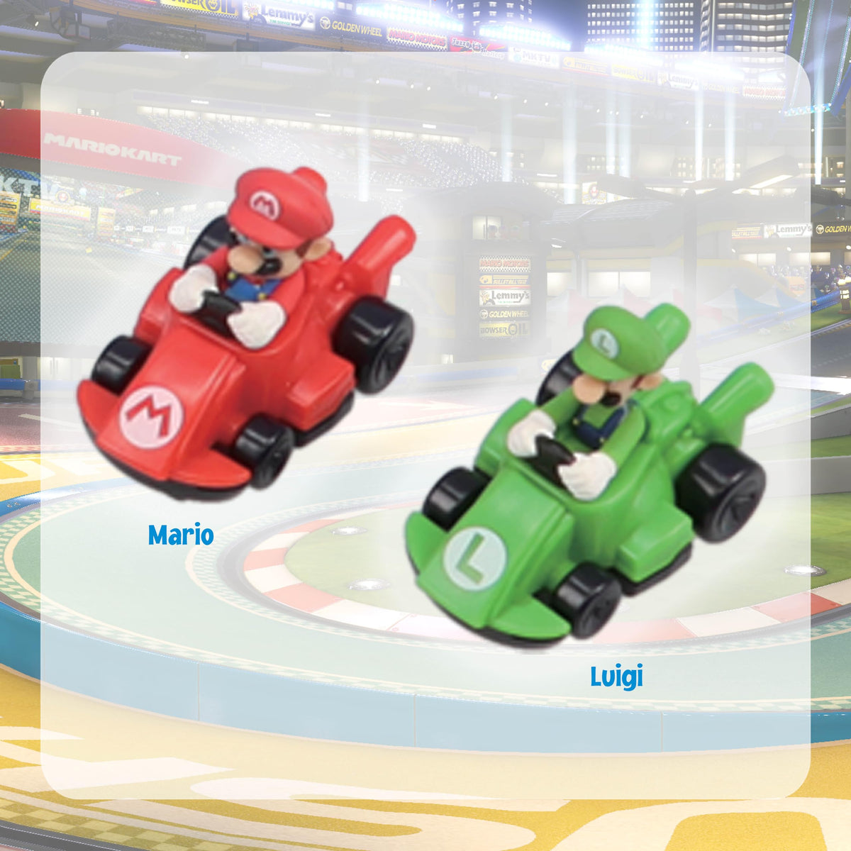EPOCH Games Mario Kart Racing Deluxe hill climb obstacle with engaging kart motion.