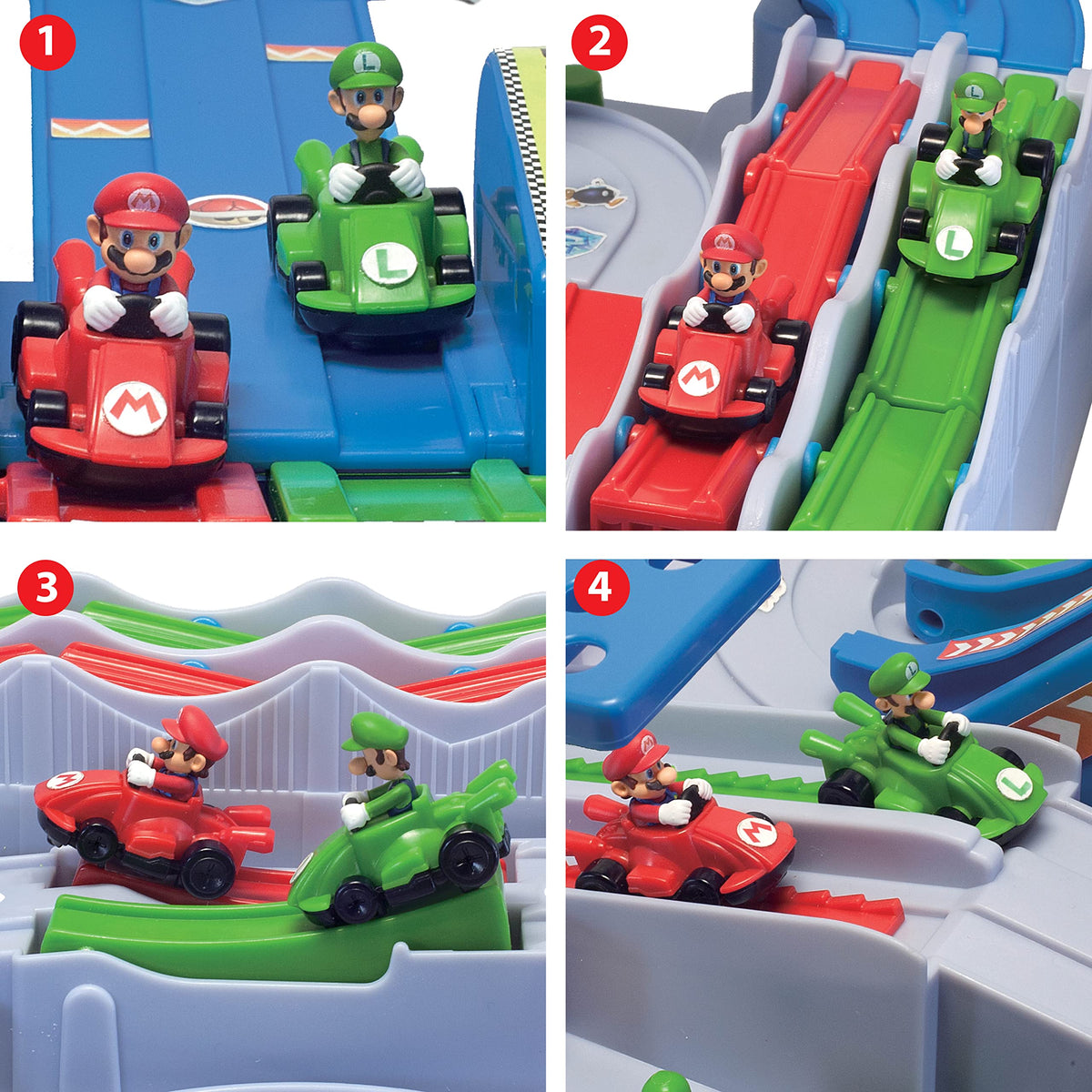 EPOCH Games Mario Kart Racing Deluxe Luigi figure ready for speedy laps.