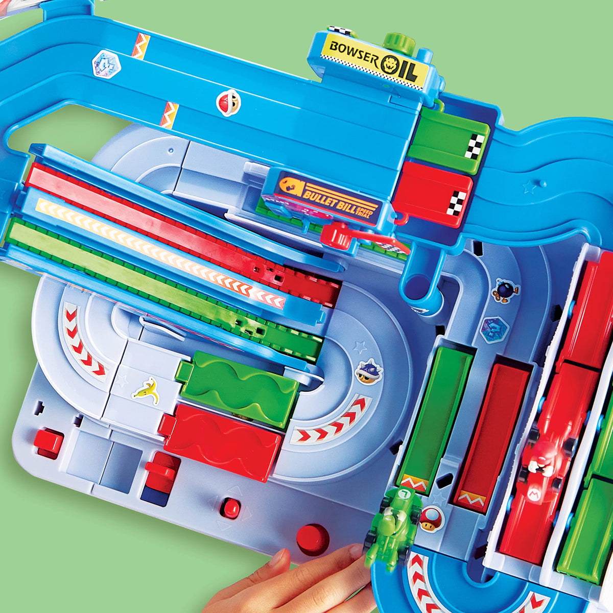 EPOCH Games Mario Kart Racing Deluxe Mario figure ready for action-packed play.