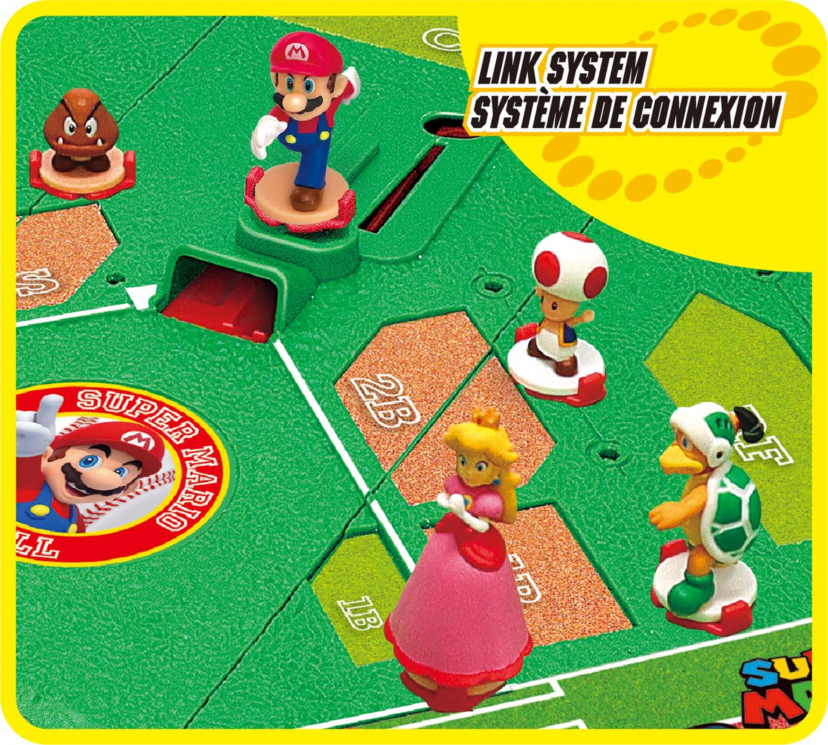 Close-up of Mario figure from EPOCH Games Super Mario Stadium Baseball Game for imaginative play.