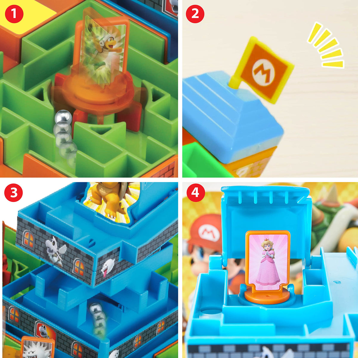 Epoch Super Mario Maze Game Deluxe Princess Peach plate with playful characters