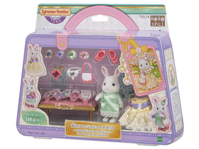Epoch Sylvanian Town Fashion Set with sparkling rhinestones for imaginative play