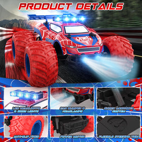 EpochAir 1:18 RC car LED headlights and bodylights illuminate nighttime driving