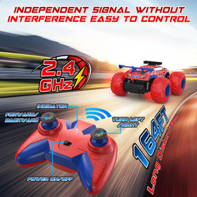 EpochAir 1:18 RC car on off-road terrain demonstrates stable suspension