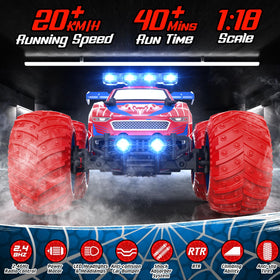 EpochAir 1:18 RC car side view highlights sleek profile for high-speed fun