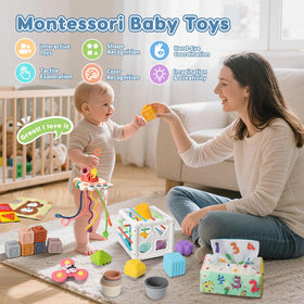EPOGG stacking cups encourage color and size recognition during play.