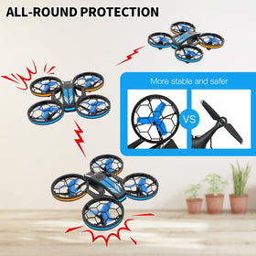 Epstur drone enables 3D flips for impressive tricks.