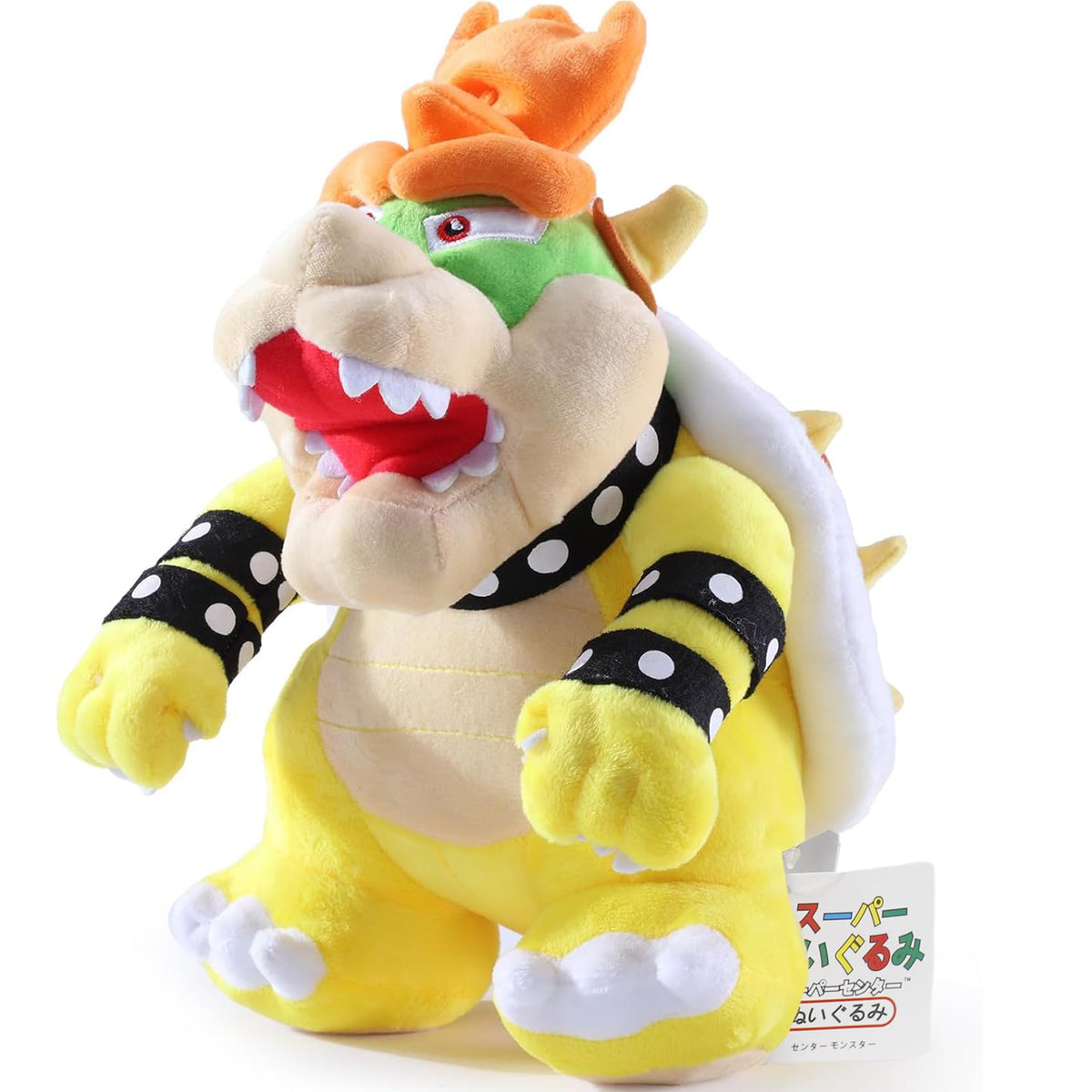 EQUASIS Bowser Plush 10-inch yellow cuddle buddy, soft and perfect for cozy play.