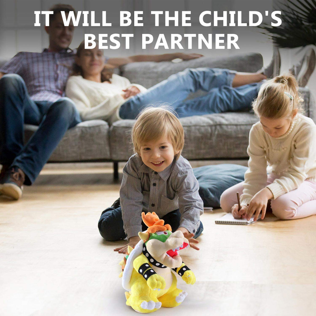 EQUASIS Bowser Plush packaged gift-ready for fans and kids.