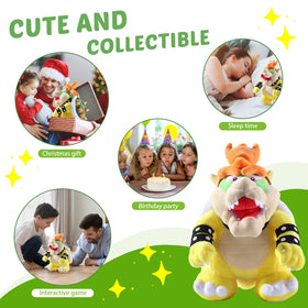 EQUASIS Bowser Plush soft plush material providing gentle hugs and easy care.