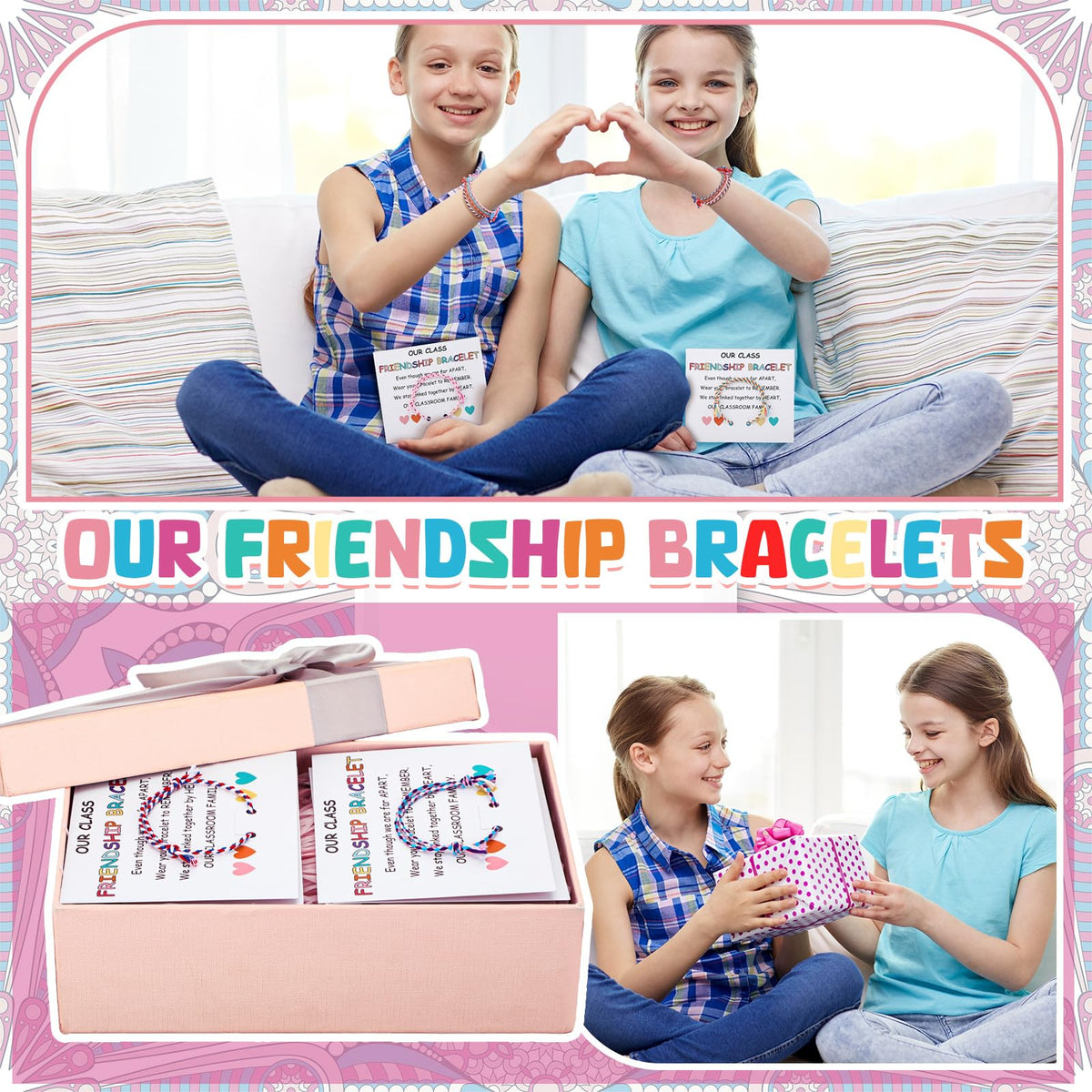 Equsion bracelet set unboxed, showing texture and variety of colors.