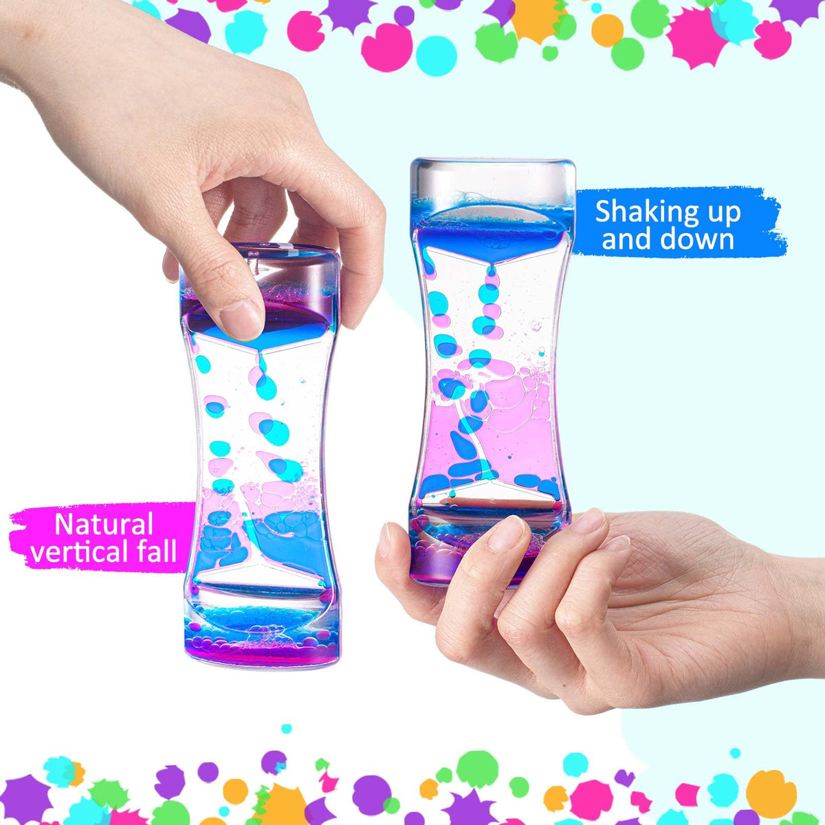 Equsion liquid motion bubbler vibrant colors draw attention and spark creativity.