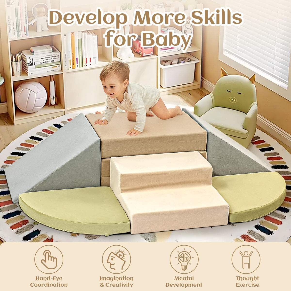 Erament foam climbing blocks: colorful modular blocks for educational play
