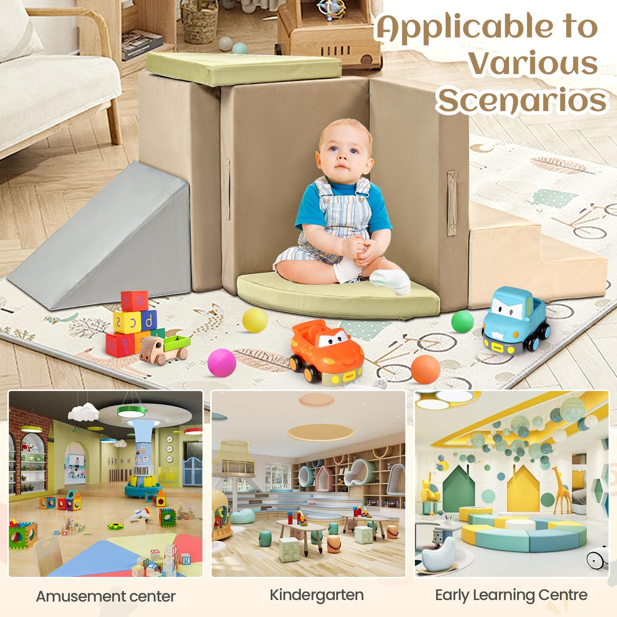 Erament toddler climbing set: ideal for home, playroom, or classroom environments