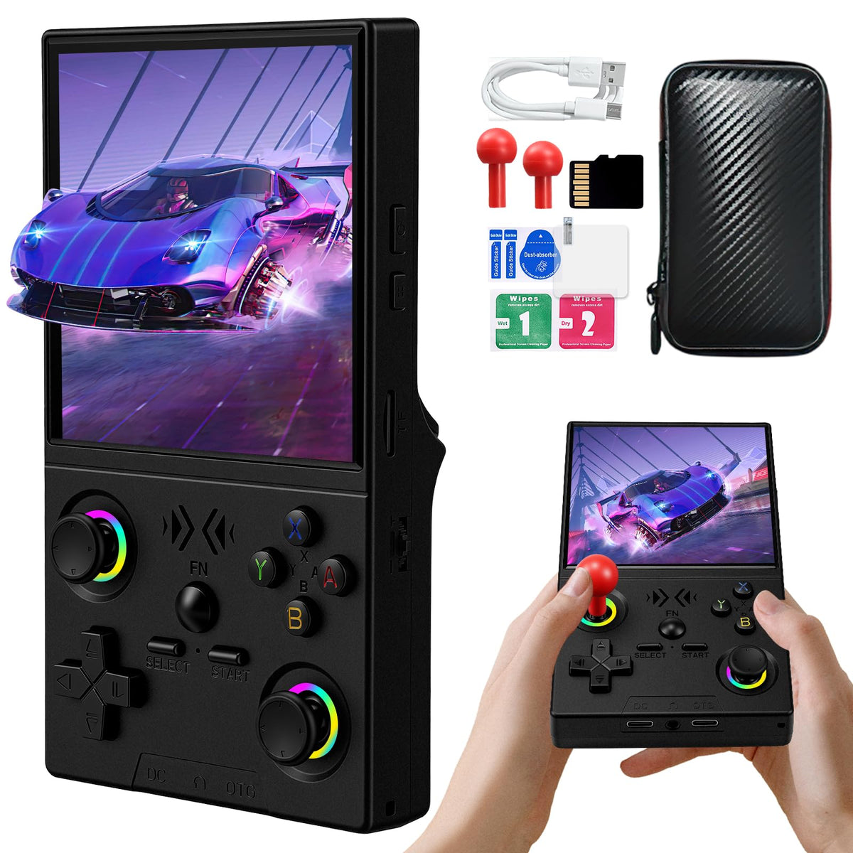 EraVortx XF40V front view for portable retro gaming on the go