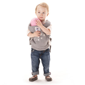 Ergobaby Original Doll Carrier Galaxy Grey padded shoulder straps for gentle everyday use.