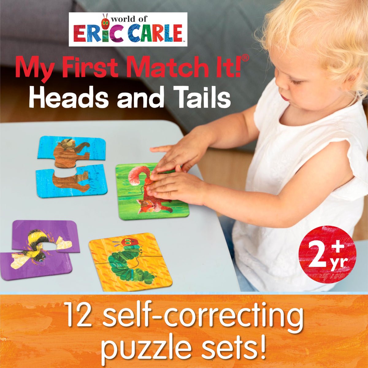 Eric Carle puzzle set helps toddlers improve hand-eye coordination during hands-on fun.