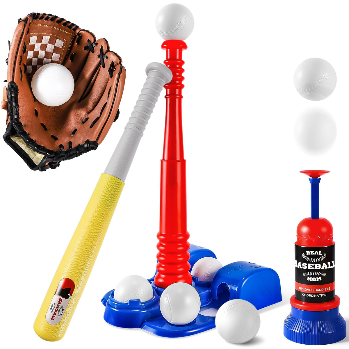 Erixazs Tball Set with six balls for safe outdoor practice and coordination.