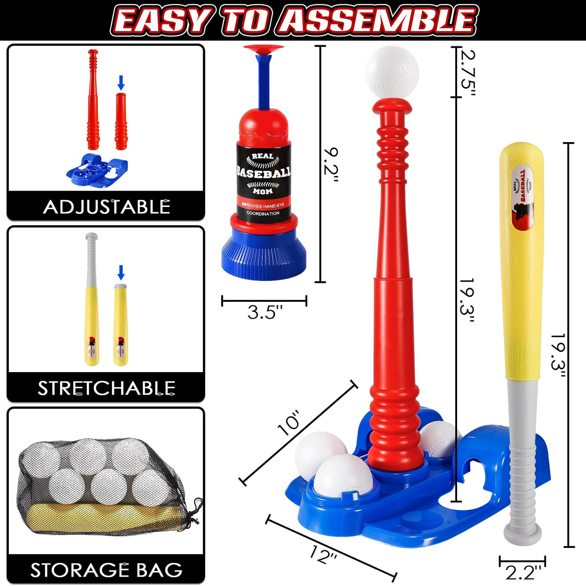 Erixazs Tball Set wall-mount storage to save space and organize gear.